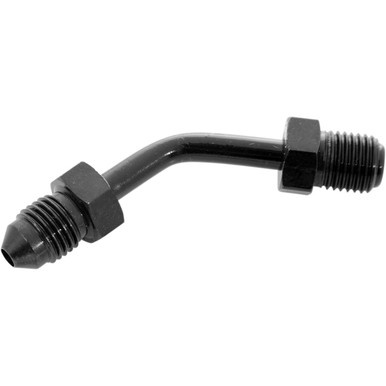 Goodridge #P646-03ZBK - Tube Adapter - 45° - Black