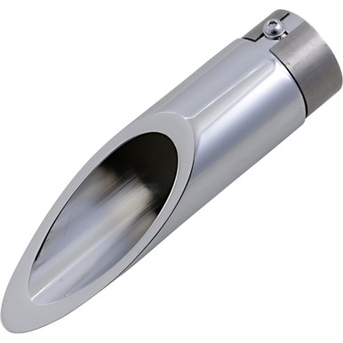 Baron #BA-1100-00 - Family Jewel Exhaust Tip - Chrome - Xtreme Slash