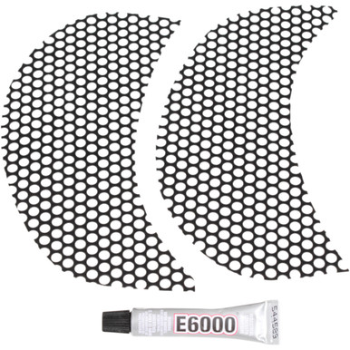 Klock Werks #KWS-01-0368-B - Fairing Vent Screen - Round - Black - FLTR