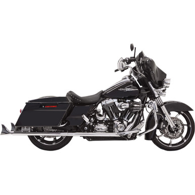 Bassani Xhaust #1F27E36 - Fishtail Slip-On Mufflers - Chrome - with Baffle - 36" - 95-'16 Touring