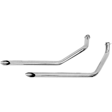 Paughco #730E2IN40 - Staggered Dual Slash Cut Drag Pipes - '71-'84 FX - 1-3/4" Diameter