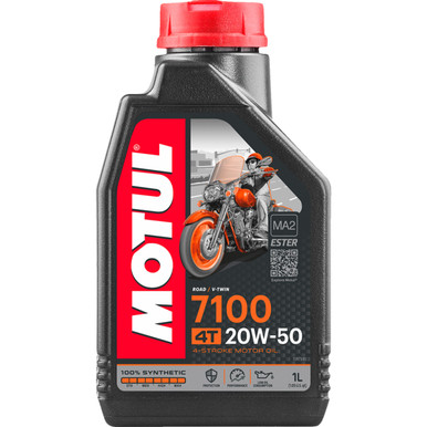 Motul #104103 - 7100 4T Synthetic Oil - 20W-50 - 1L