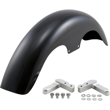 Klock Werks #KWF-03-0011 - Klub Front Fender - Black - 19" - HD Dyna/Softail