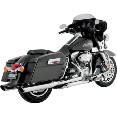 Vance & Hines #16763 - Twin Slash Slip-On Mufflers - Chrome - '95-'16 FL