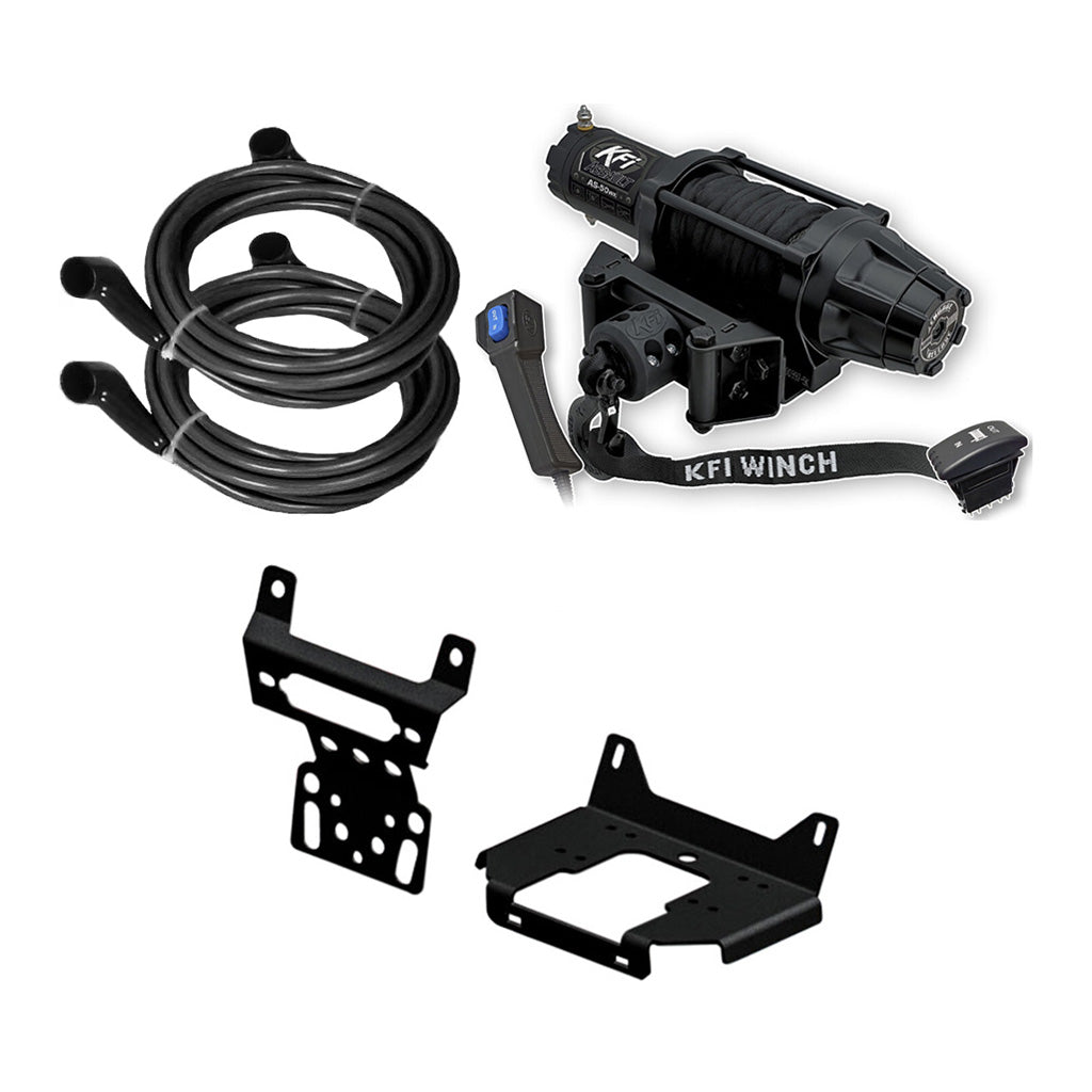 KFI Winch & Winch Mount Kit fits 15-18 Polaris RZR 4 900,14-23 RZR XP 4 1000, 16-21 RZR XP 4 Turbo