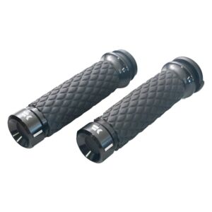Khrome Werks Klassic Custom Contour Diamond Grips For Harley With Throttle by Wire