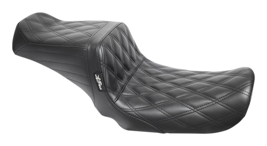 Le Pera TailWhip Double Diamond Stitch 2-Up Seat For Harley Dyna 2006-2017