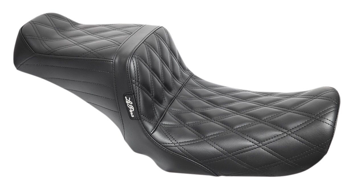 Le Pera TailWhip Double Diamond Stitch 2-Up Seat For Harley FXD 1996-2003