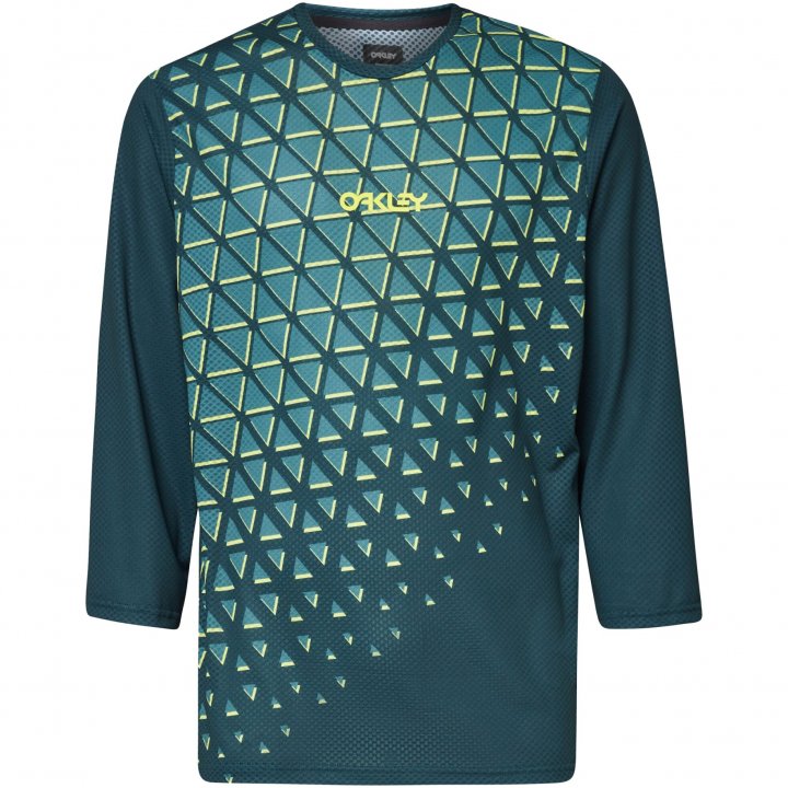 Oakley Factory Flow 3/4 Sleeve MTB Jersey - Hunter Green