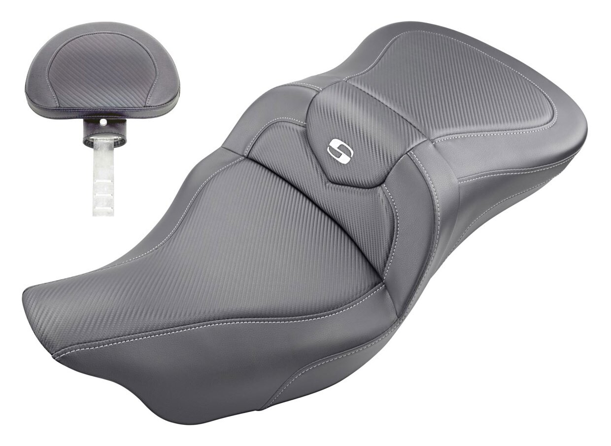 Saddlemen Roadsofa CF Carbon Fiber 2-Up Seat For Harley Touring 2008-2025