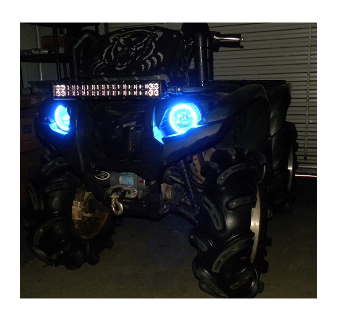 Snorkel Your ATV Angel Eyes LED Kit Yamaha Grizzly / Viking 2009-2015